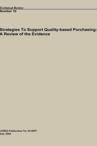 Cover of Strategies to Support Quality-Based Purchasing