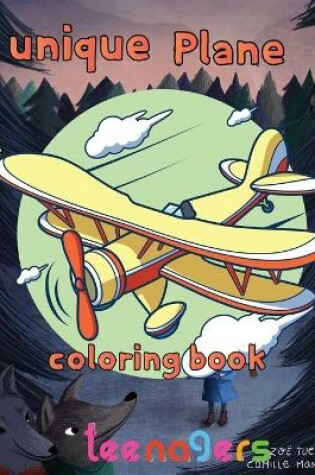 Cover of Unique Plane Coloring Book teenagers