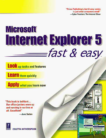 Book cover for Internet Explorer 5 Fast and Easy