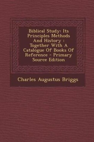 Cover of Biblical Study