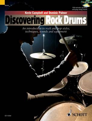 Book cover for Discovering Rock Drums
