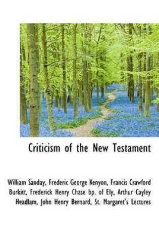 Cover of Criticism of the New Testament