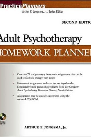 Cover of Adult Psychotherapy Homework Planner