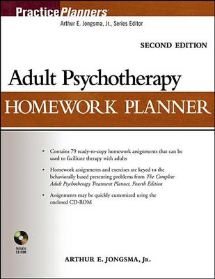 Book cover for Adult Psychotherapy Homework Planner