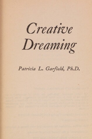 Cover of Creative Dreaming