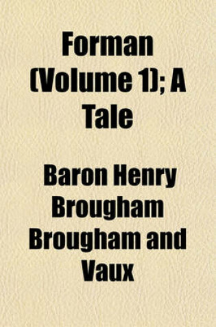 Cover of Forman (Volume 1); A Tale