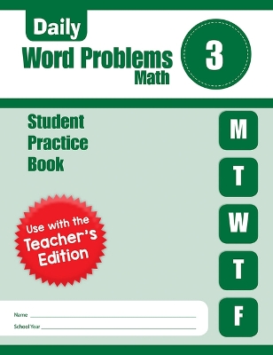 Book cover for Daily Word Problems Math, Grade 3 Student Workbook