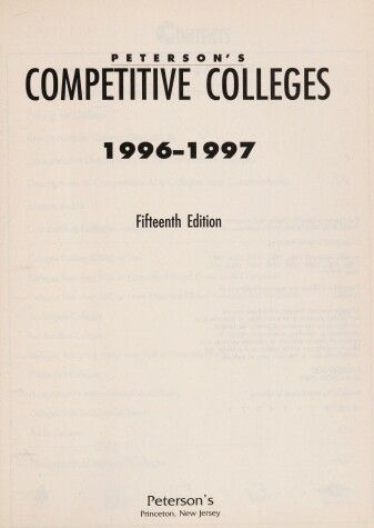 Book cover for Peterson's Competitive Colleges
