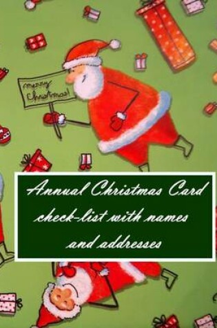 Cover of Annual Christmas Card check-list with names and addresses