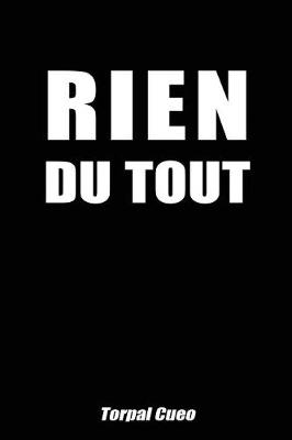 Book cover for Rien du tout