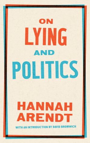 Book cover for On Lying and Politics