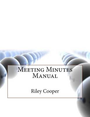 Book cover for Meeting Minutes Manual