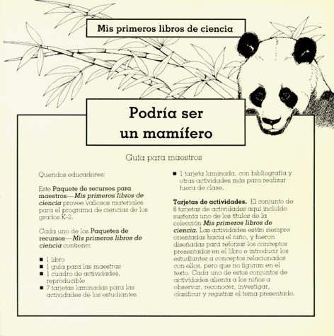 Cover of Podria Ser Un Mamifero