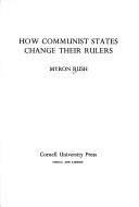 Book cover for How Communist States Change Their Rulers