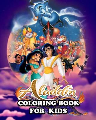Book cover for Aladdin Coloring Book for Kids