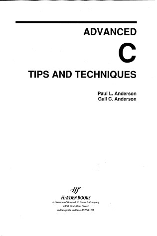 Cover of Advanced C.