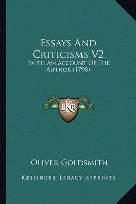 Book cover for Essays and Criticisms V2 Essays and Criticisms V2