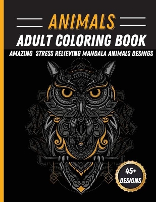 Book cover for Animals Adult Coloring Book