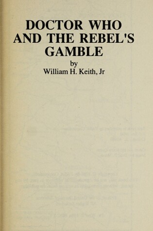 Cover of Doctor Who and the Rebel's Gamble