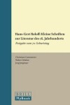 Book cover for Hans-Gert Roloff: Kleine Schriften zur Literatur des 16. Jahrhunderts