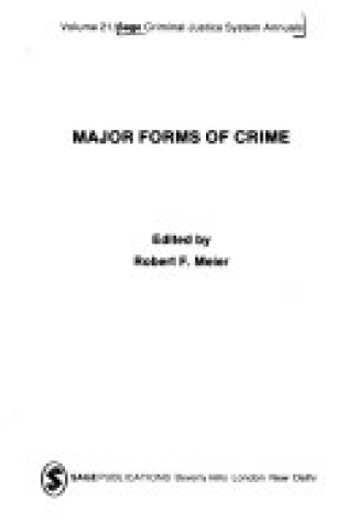 Cover of Major Forms of Crime