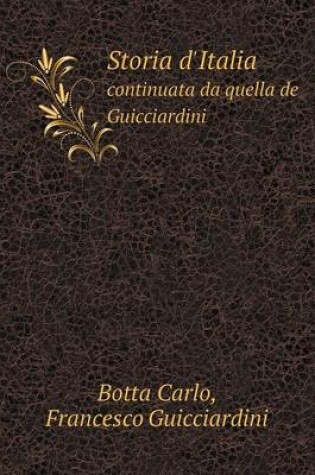 Cover of Storia d'Italia continuata da quella de Guicciardini