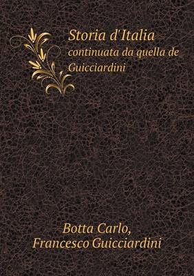 Book cover for Storia d'Italia continuata da quella de Guicciardini