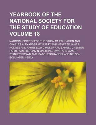 Book cover for Yearbook of the National Society for the Study of Education Volume 18