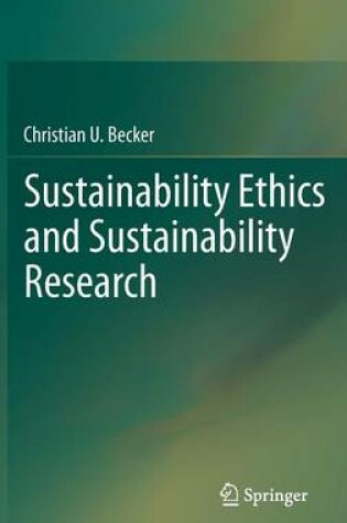 Cover of Sustainability Ethics and Sustainability Research