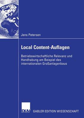 Book cover for Local Content-Auflagen