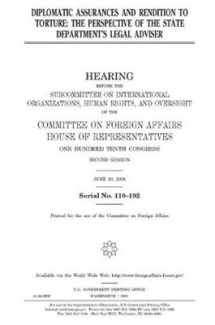 Cover of Diplomatic assurances and rendition to torture