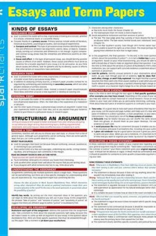 Cover of Essays and Term Papers SparkCharts