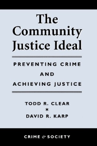 Cover of The Community Justice Ideal