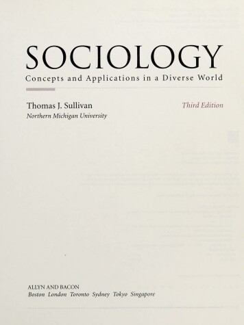 Book cover for Sociology