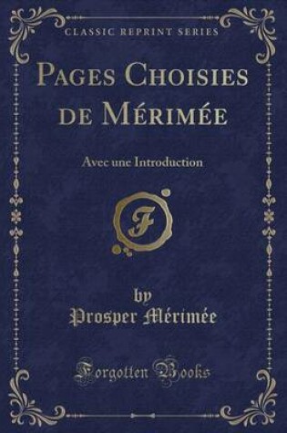 Cover of Pages Choisies de Merimee