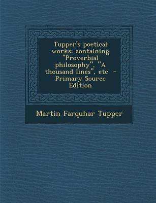 Book cover for Tupper's Poetical Works