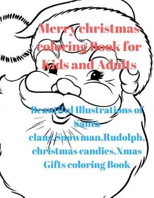 Book cover for Merry Christmas Coloring Book for Kids and Adults