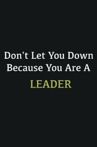 Cover of Don't let you down because you are a Leader