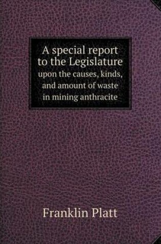 Cover of A special report to the Legislature upon the causes, kinds, and amount of waste in mining anthracite