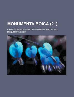 Book cover for Monumenta Boica (21)