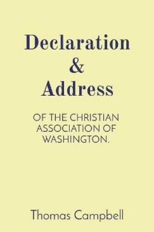 Cover of Declaration & Address