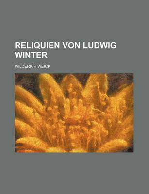 Book cover for Reliquien Von Ludwig Winter