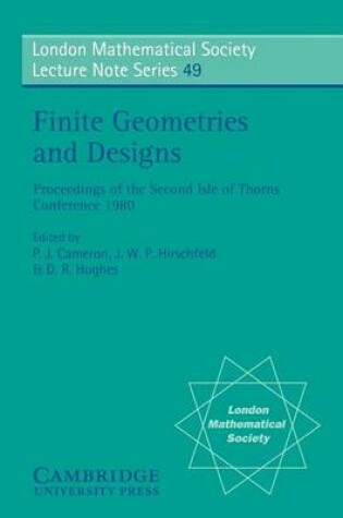 Cover of Finite Geometries and Designs