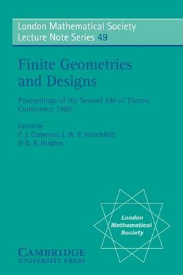 Book cover for Finite Geometries and Designs