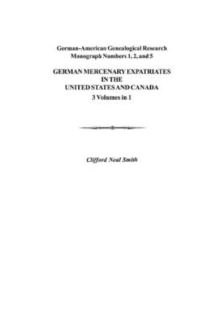 Cover of German Mercenary Expatriates in the U.S. & Canada Following the American Revolution