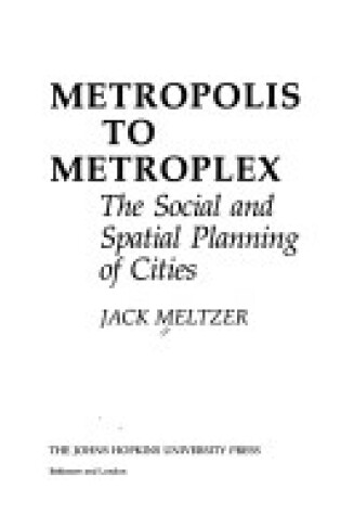 Cover of Metropolis to Metroplex