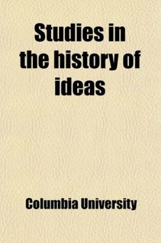 Cover of Studies in the History of Ideas (Volume 1)