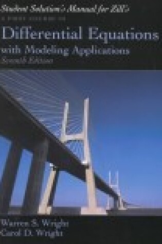 Cover of A First Course in Differential Equations with Modeling Applications