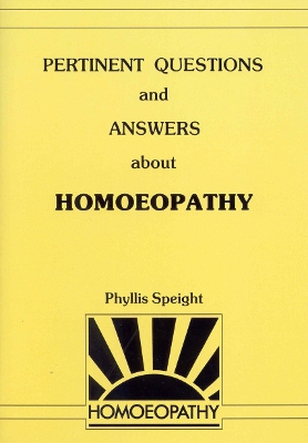 Book cover for Pertinent Questions And Answers About Homoeopathy