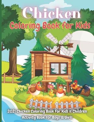 Book cover for Chicken Coloring Book for Kids